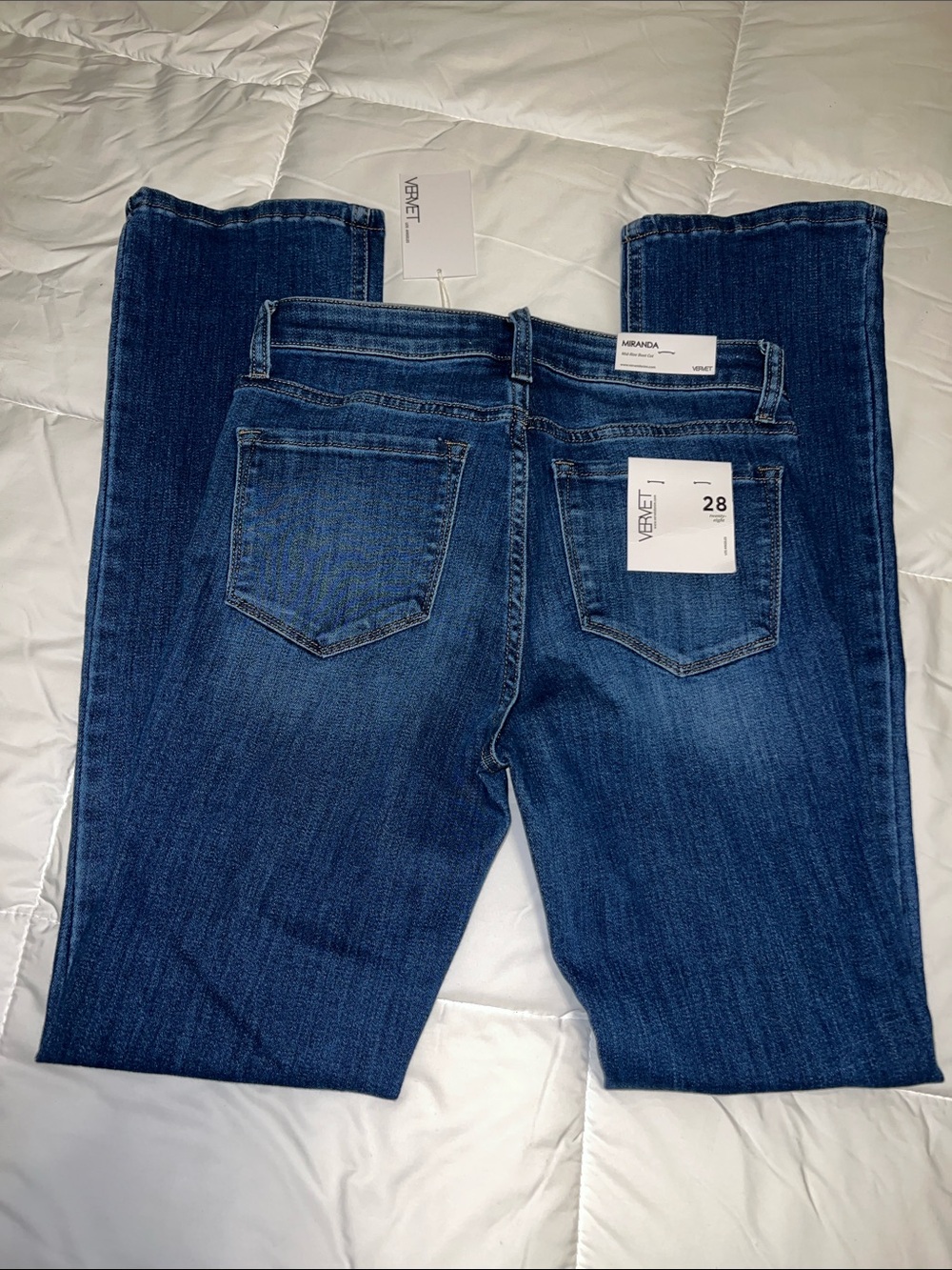 VERVET Miranda Mid-Rise Boot Cut Women's Jeans Size 28 Inseam 31” Rise 9.5”